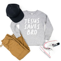 Jesus Saves Bro - Child Long Sleeve Tee