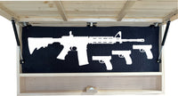 Deer Scene Gun Concealment Decor - Handcrafted Wooden Gun Cabinets - Gun Shelf Hidden Storage for Rifles, Shotguns, & Handguns - Quick Access Hidden Wall Safe (Extra Large)