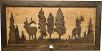 Deer and Elk Gun Concealment Furniture - Handcrafted Wooden Gun Cabinets - Gun Shelf Hidden Storage for Rifles, Shotguns, & Handguns - Quick Access Hidden Wall Safe (Extra Large)