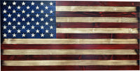 Large American Flag Gun Safe - Quick Access Hidden Gun Safe for Rifles, Shotguns, & Handguns - Gun Concealment Furniture with Magnetic Lock - Gun Self Hidden Storage (Red and Blue)