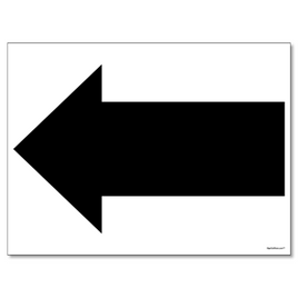 Left Arrow 24x18 Yard Sign