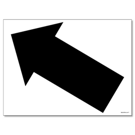 Left Diagonal Arrow 24x18 Yard Sign