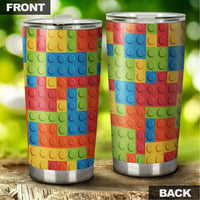 Lego Tumbler Stainless Steel Pattern