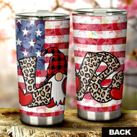 Love Gnome Tumbler Cup Custom US Flag Car Accessoriess