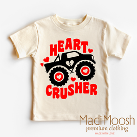 Heart Crusher Monster Truck Valentine Shirt - Valentine Tee