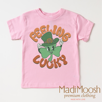 Feeling Lucky Retro St. Patrick's Day  Shirt - Kids St Patrick's Day Tee