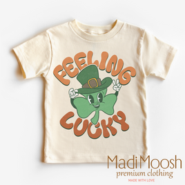 Feeling Lucky Retro St. Patrick's Day  Shirt - Kids St Patrick's Day Tee