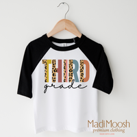 Third Grade Leopard Shirt - Back To School