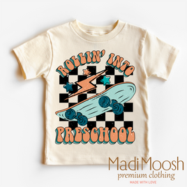 Rollin' Into Preschool Back To School Shirt - School Shirt