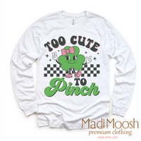 Too Cute To Pinch St. Patrick's Day Shirt - Kids St. Patrick's Day Tee