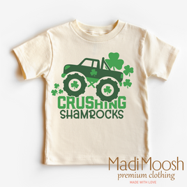 Crushing Shamrocks St. Patrick's Day Shirt - Monster Truck St. Patrick's Day Tee