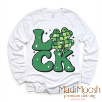 Luck Shamrock Retro St. Patrick's Day  Shirt - Kids St Patrick's Day Tee