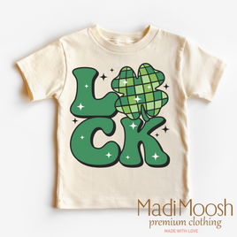 Luck Shamrock Retro St. Patrick's Day  Shirt - Kids St Patrick's Day Tee