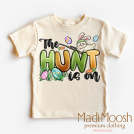 On The Hunt Easter Bunny Shirt - Kids Easter Egg Hunt Tee