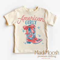American Girly Shirt - July 4th - America Cowgirl