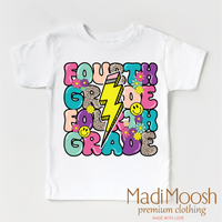 Fourth Grade Lightning Bolt Back To School Shirt - School Shirt