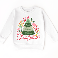 Boho Joy Hope Love Peace Christmas Shirt -  Long Sleeve Tees & Sweatshirts