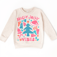 Boho Holly Jolly Vibes Christmas Shirt -  Long Sleeve Tees & Sweatshirts