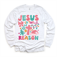 Boho Jesus Is The Reason Christmas Shirt -  Long Sleeve Tees & Sweatshirts