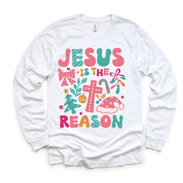 Boho Jesus Is The Reason Christmas Shirt -  Long Sleeve Tees & Sweatshirts