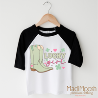 St. Patrick's Day Lucky Cowgirl Shirt - Retro Western St. Patrick's Day Tee