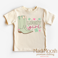 St. Patrick's Day Lucky Cowgirl Shirt - Retro Western St. Patrick's Day Tee