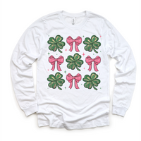 Clovers And Bows St. Patrick's Day Shirt - St. Patrick's Day Kids & Adult Tee