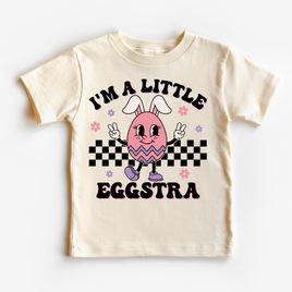 I'm A Little Eggstra Easter Shirt - Girls Easter Egg Tee