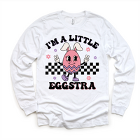 I'm A Little Eggstra Easter Shirt - Girls Easter Egg Tee