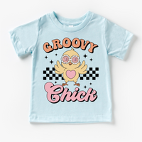 Groovy Chick Easter Shirt - Girls Retro Easter Tee