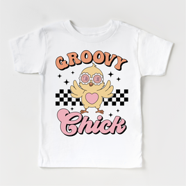 Groovy Chick Easter Shirt - Girls Retro Easter Tee