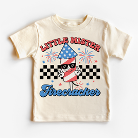 Little Mister Firecracker 4th Of July Shirt - Independence Day Tee