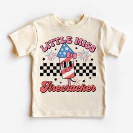 Little Miss Firecracker 4th Of July Shirt - Independence Day Tee