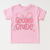 Girls 1st Grade Bow Back To School Shirt - First Day Of School Tee