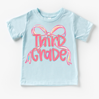 Girls 3rd Grade Bow Back To School Shirt - First Day Of School Tee
