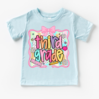 Girls Third Grade School Shirt - Back To School Tee