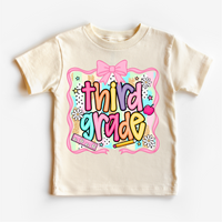 Girls Third Grade School Shirt - Back To School Tee