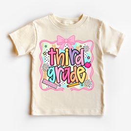 Girls Third Grade School Shirt - Back To School Tee
