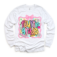 Girls 4th grade School Shirt - Back To School Tee