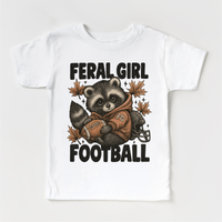 Feral Girl Football Racoon Shirt - Football Tee