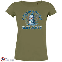 Chilling With My Snowmies Christmas Women's Organic Cotton Tee