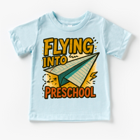 Flying Into Preschool Back To School Shirt | First Day Of School Tee