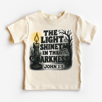 The Light Shineth In The Darkness Shirt - Christian Tee MZ26