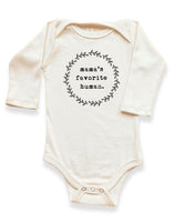 Mama's Favorite Human Organic Bodysuit Long Sleeve