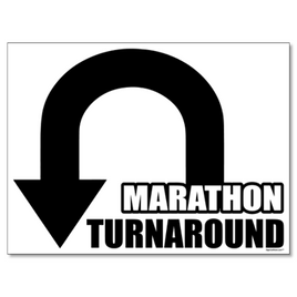 Marathon Turnaround Arrow 24x18 Yard Sign