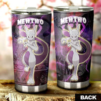 Mewtwo Tumbler Cup Custom Galaxy Manga Style