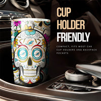 Miami Dolphins Tumbler Cup Custom Sugar Skull Car Accessories