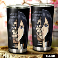 Mikasa Ackerman Quotes Tumbler Cup Custom Attack On Titan Anime Car Accessories