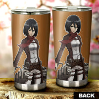 Mikasa Ackerman Tumbler Cup Custom Main Hero Car Accessories