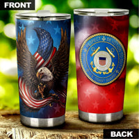 Military US Coast Guard Personalized Tumbler Stainless Steel